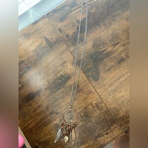 Bohemian Feather Pendant Necklace